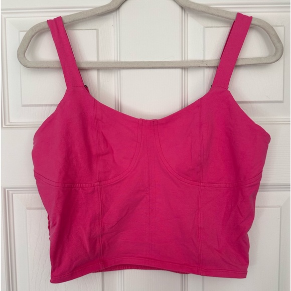 The Drop Women's Carmine Rose Wide Strap Knit Corset Top - Picture 3 of 6